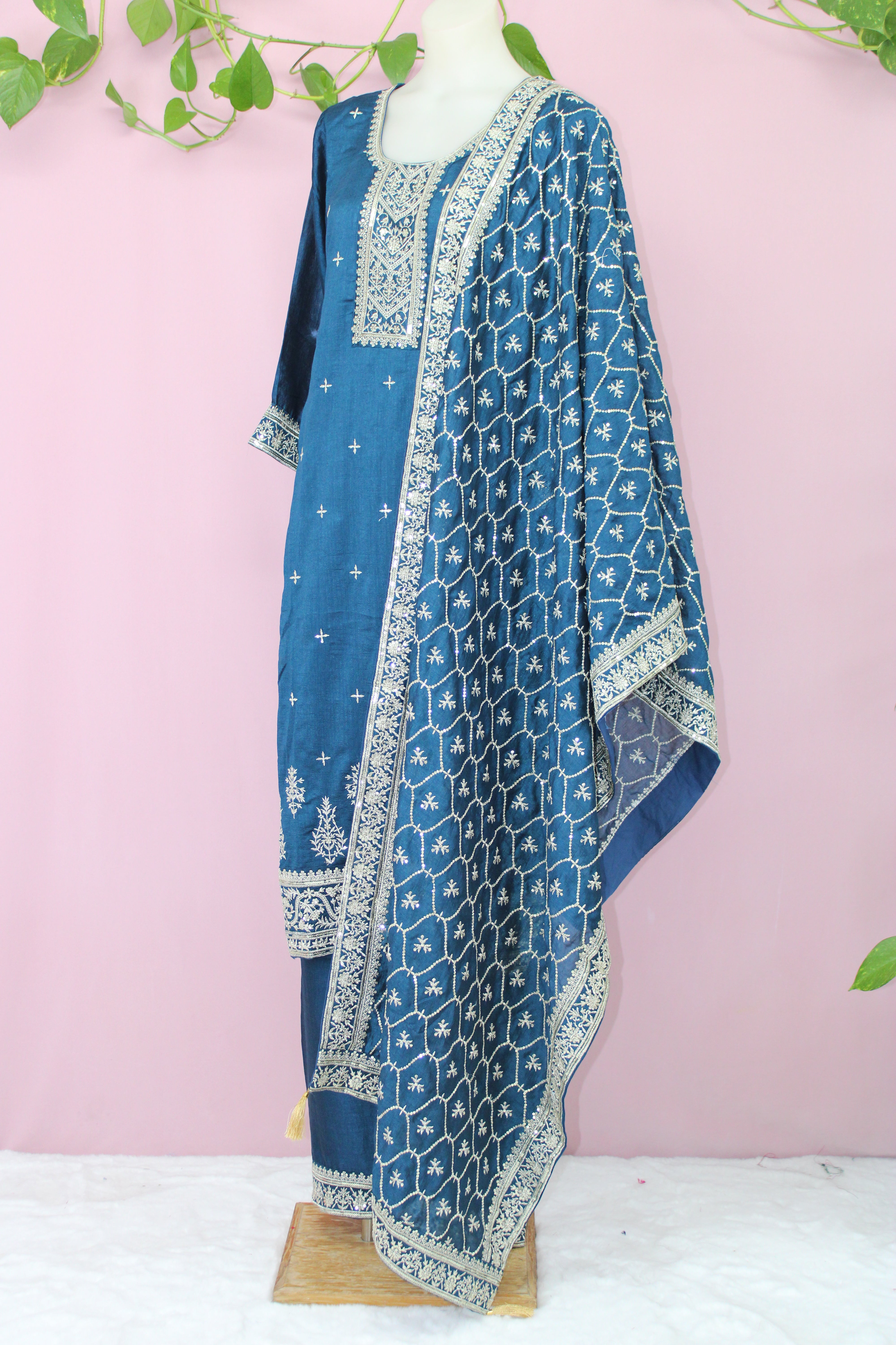 Shubha - Vichitra Chiffon Straight Suit