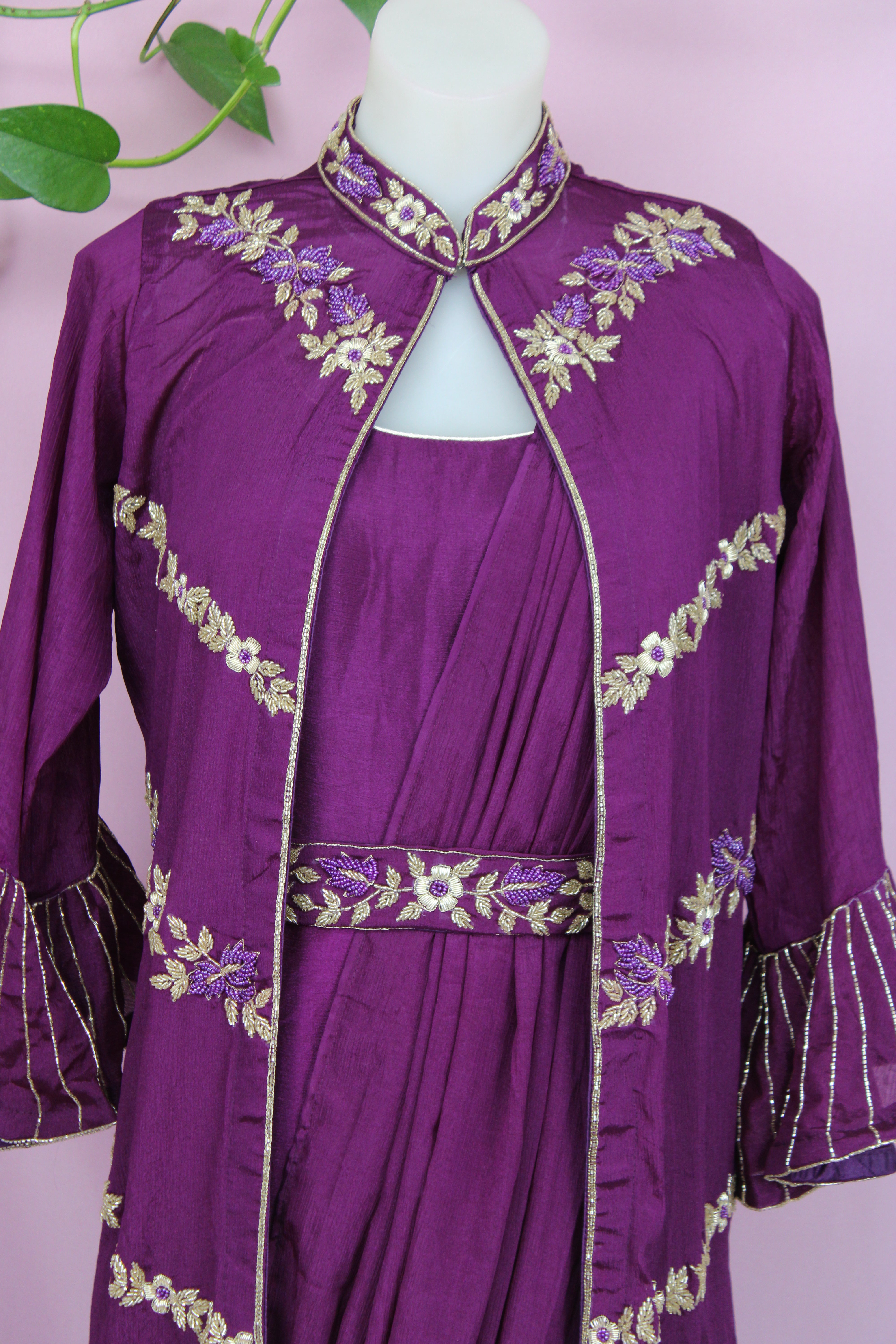 Shyra - Chinnon Embroidered Indo - Western Dress