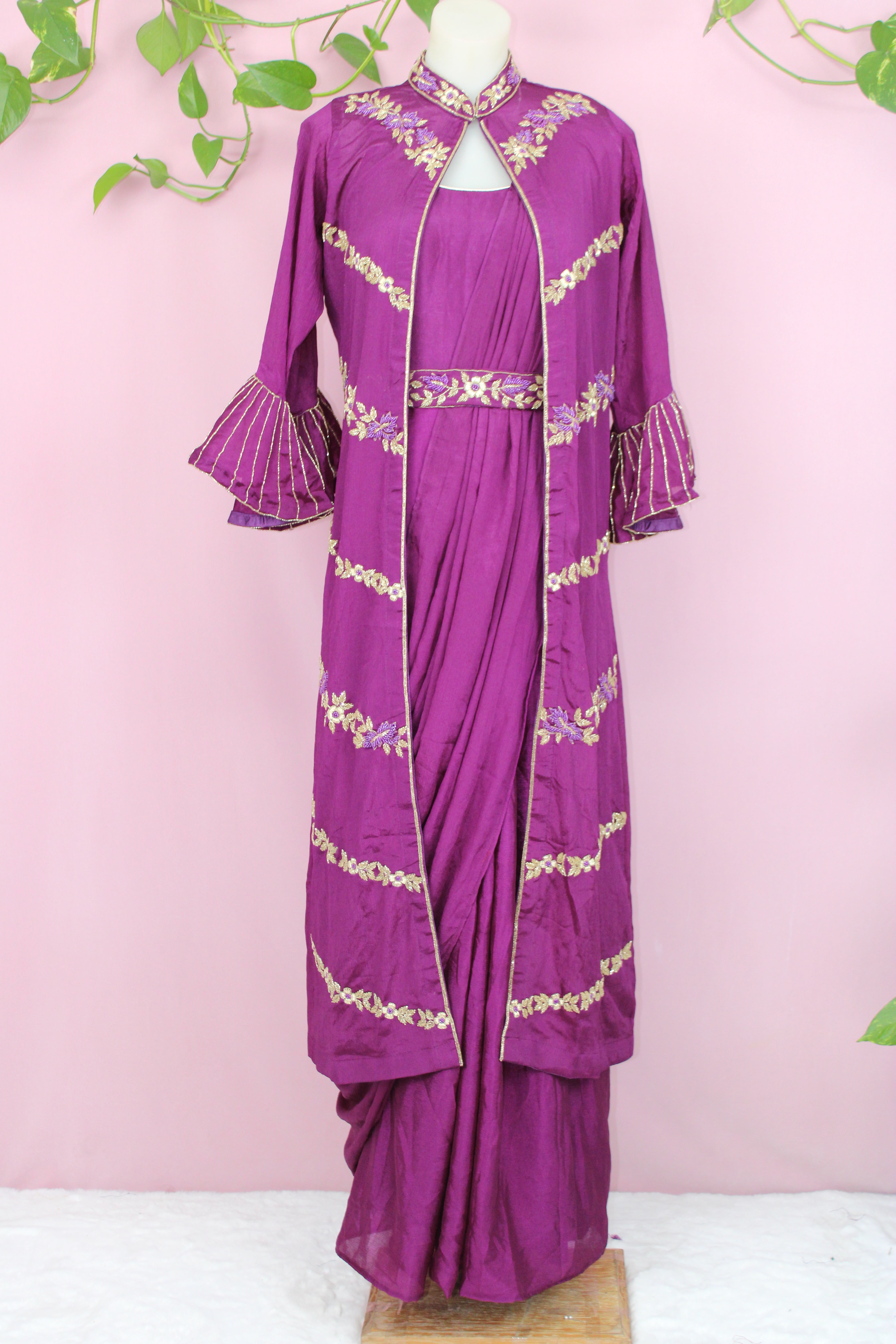 Shyra - Chinnon Embroidered Indo - Western Dress