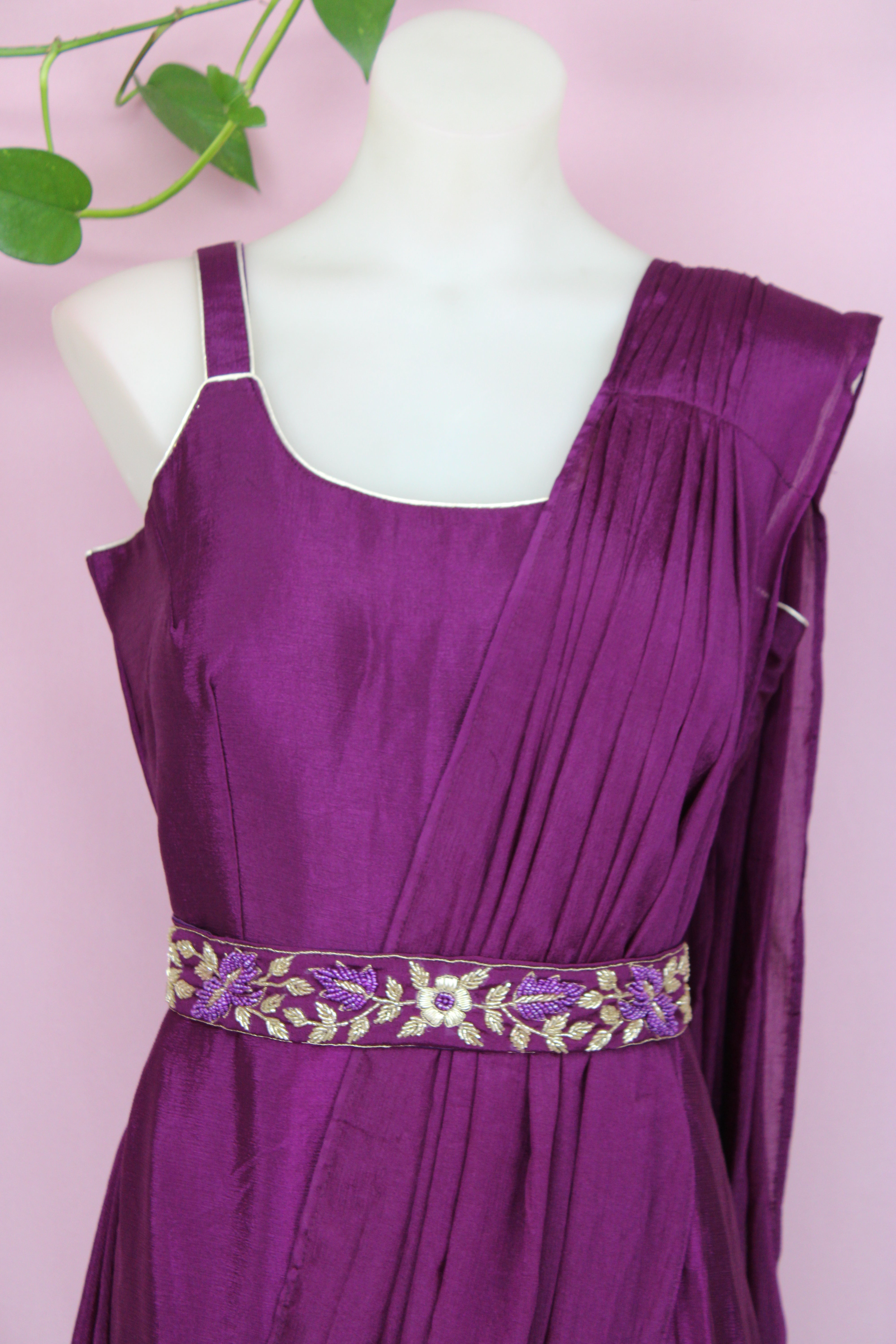 Shyra - Chinnon Embroidered Indo - Western Dress