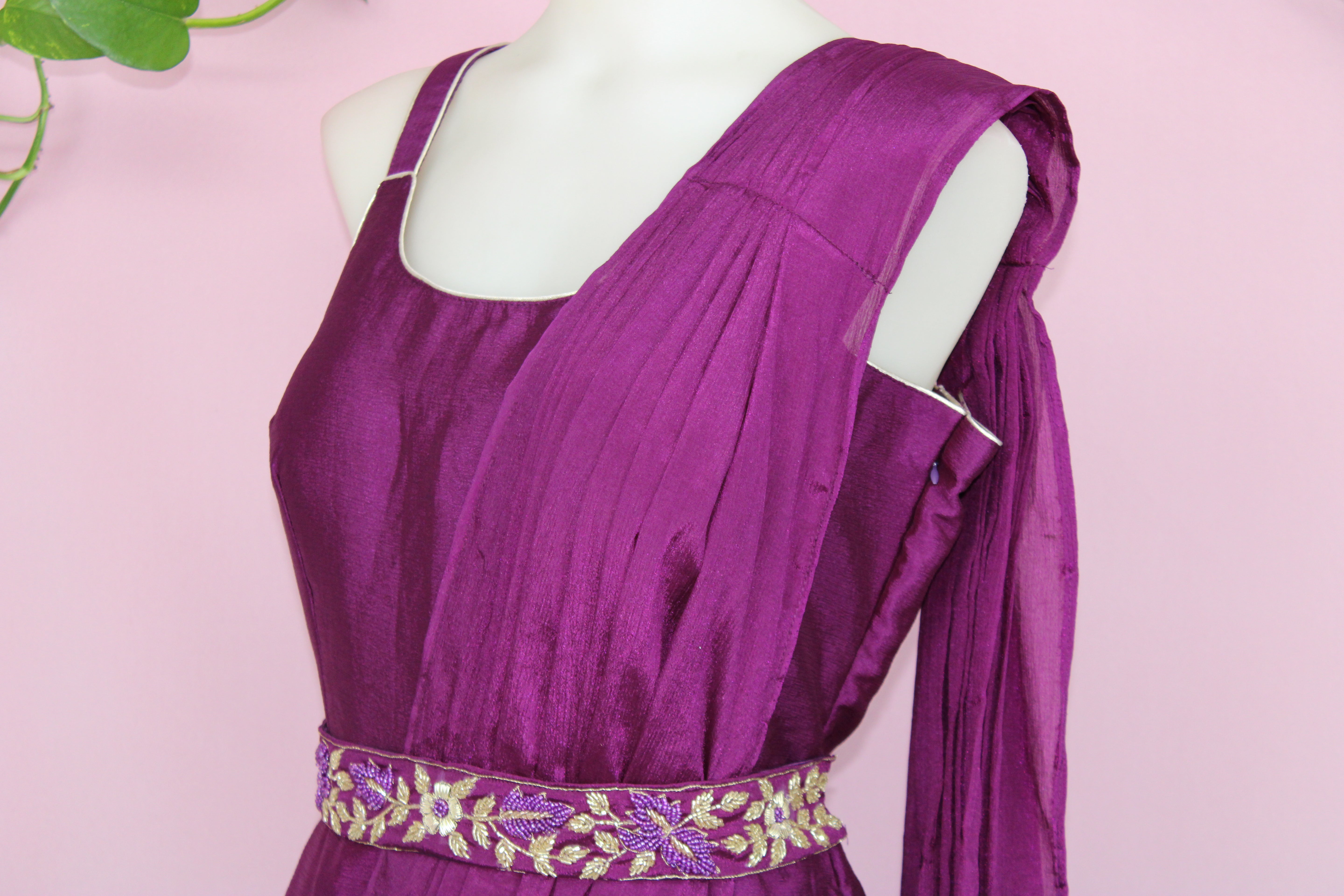 Shyra - Chinnon Embroidered Indo - Western Dress