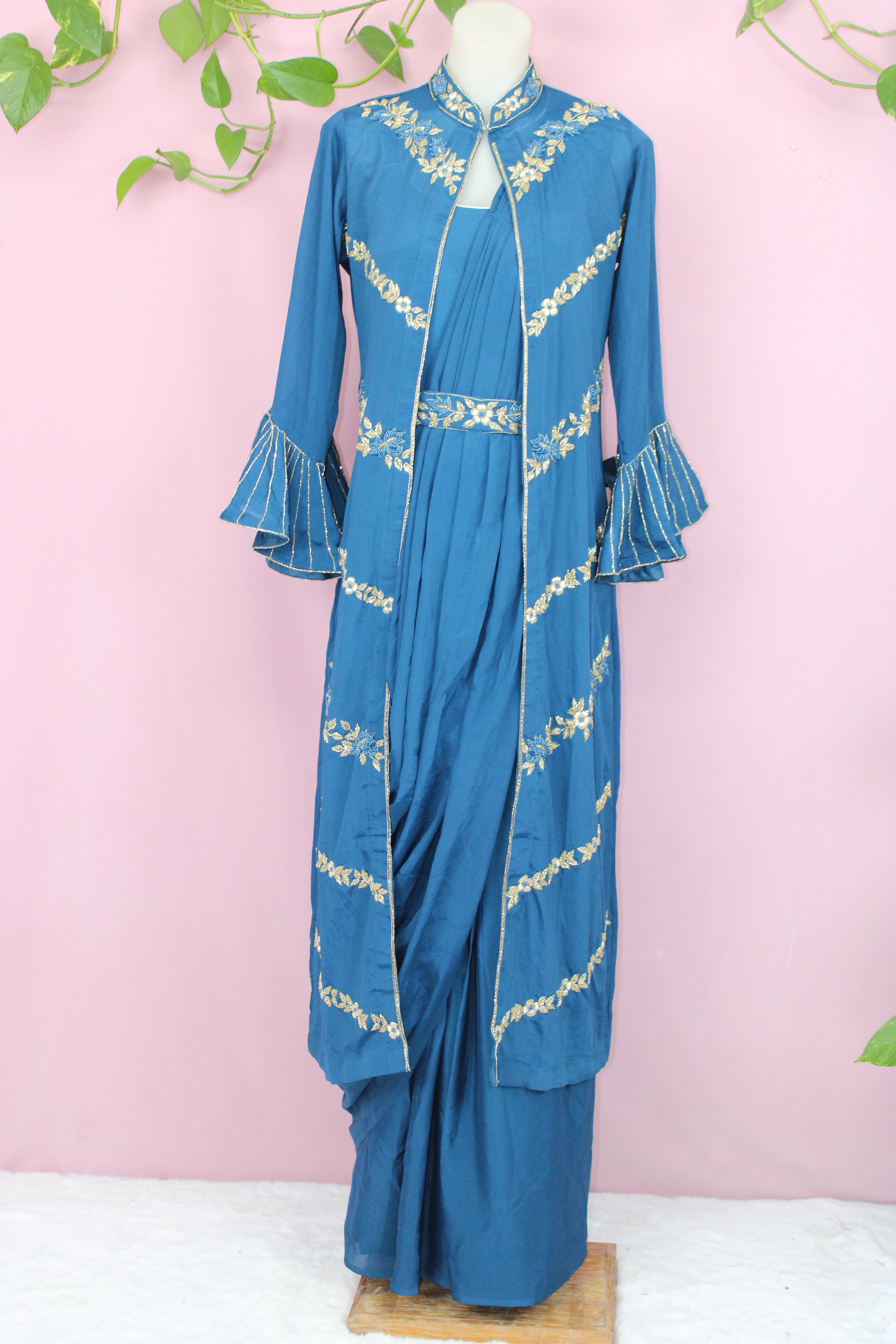 Shyra - Chinnon Embroidered Indo - Western Dress