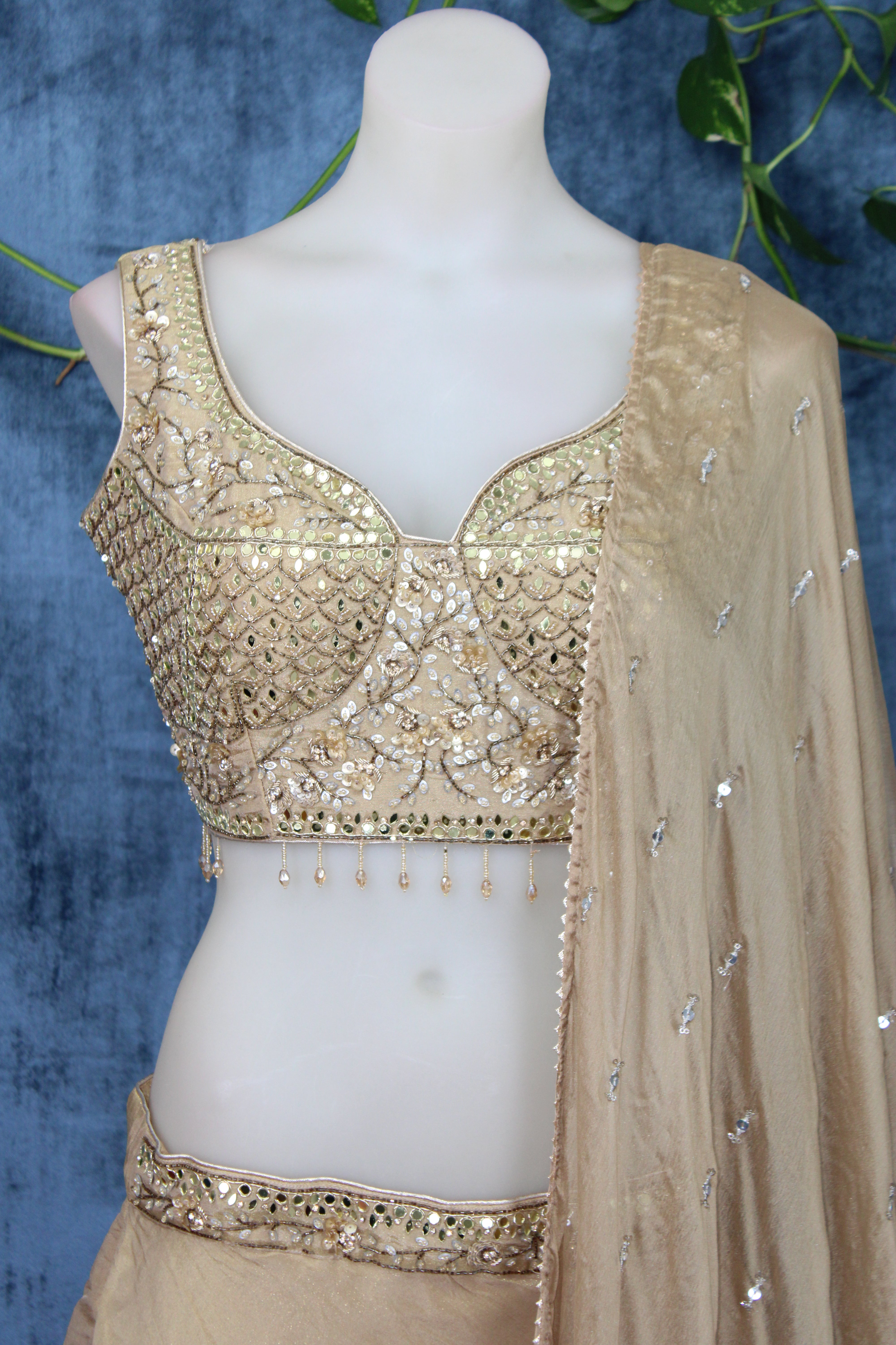 Sufi- Shimmer fabric circular lehenga