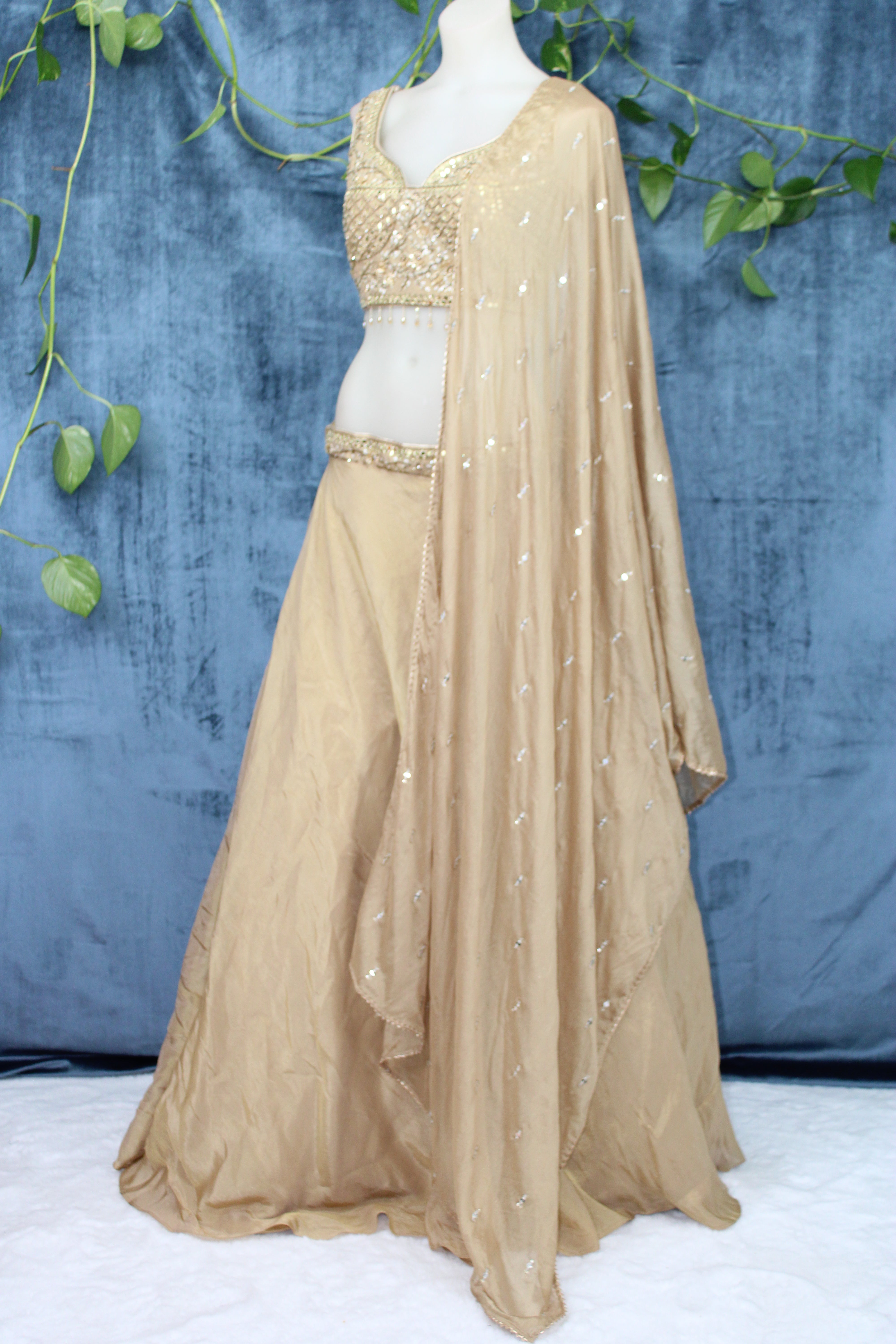 Sufi- Shimmer fabric circular lehenga