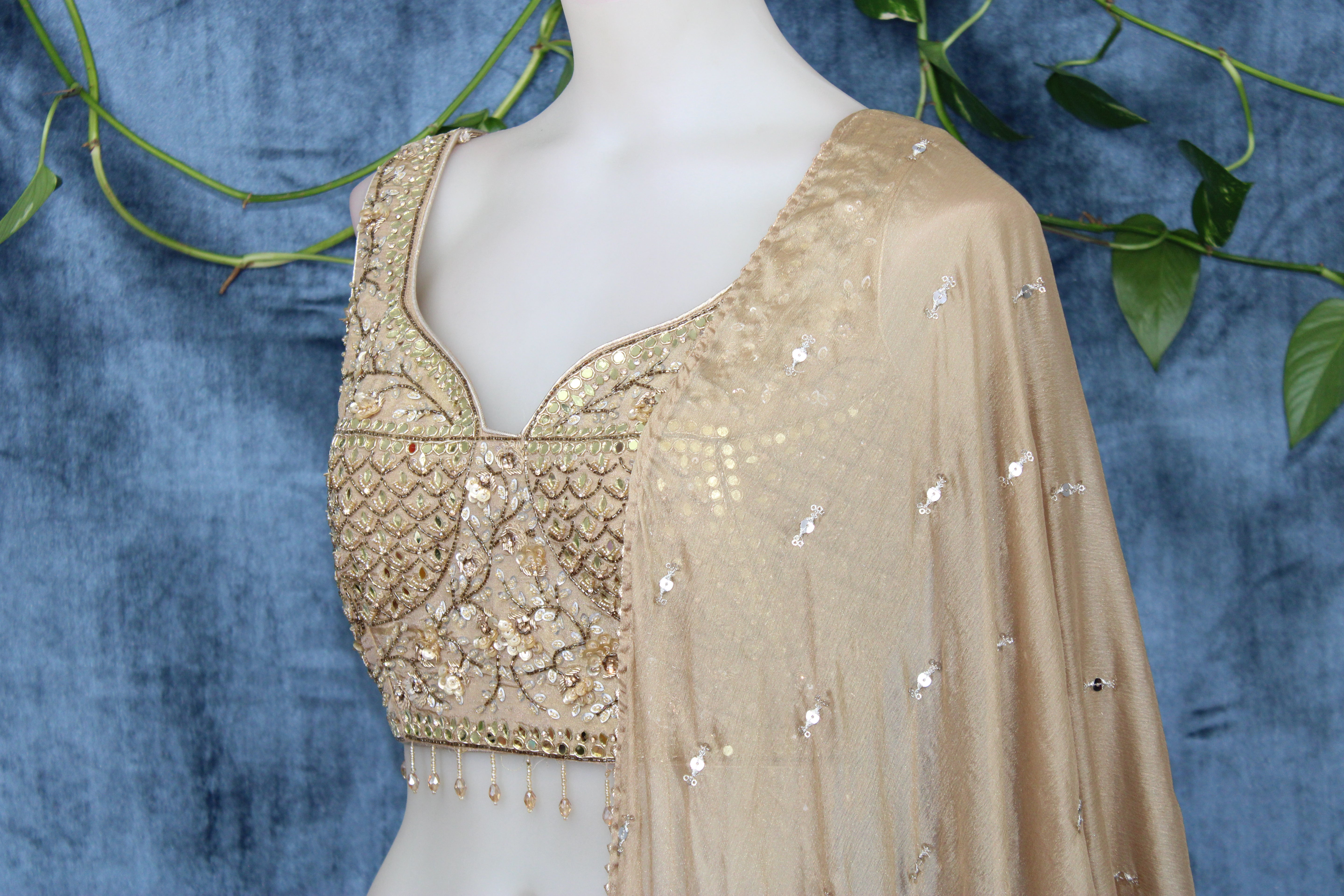 Sufi- Shimmer fabric circular lehenga