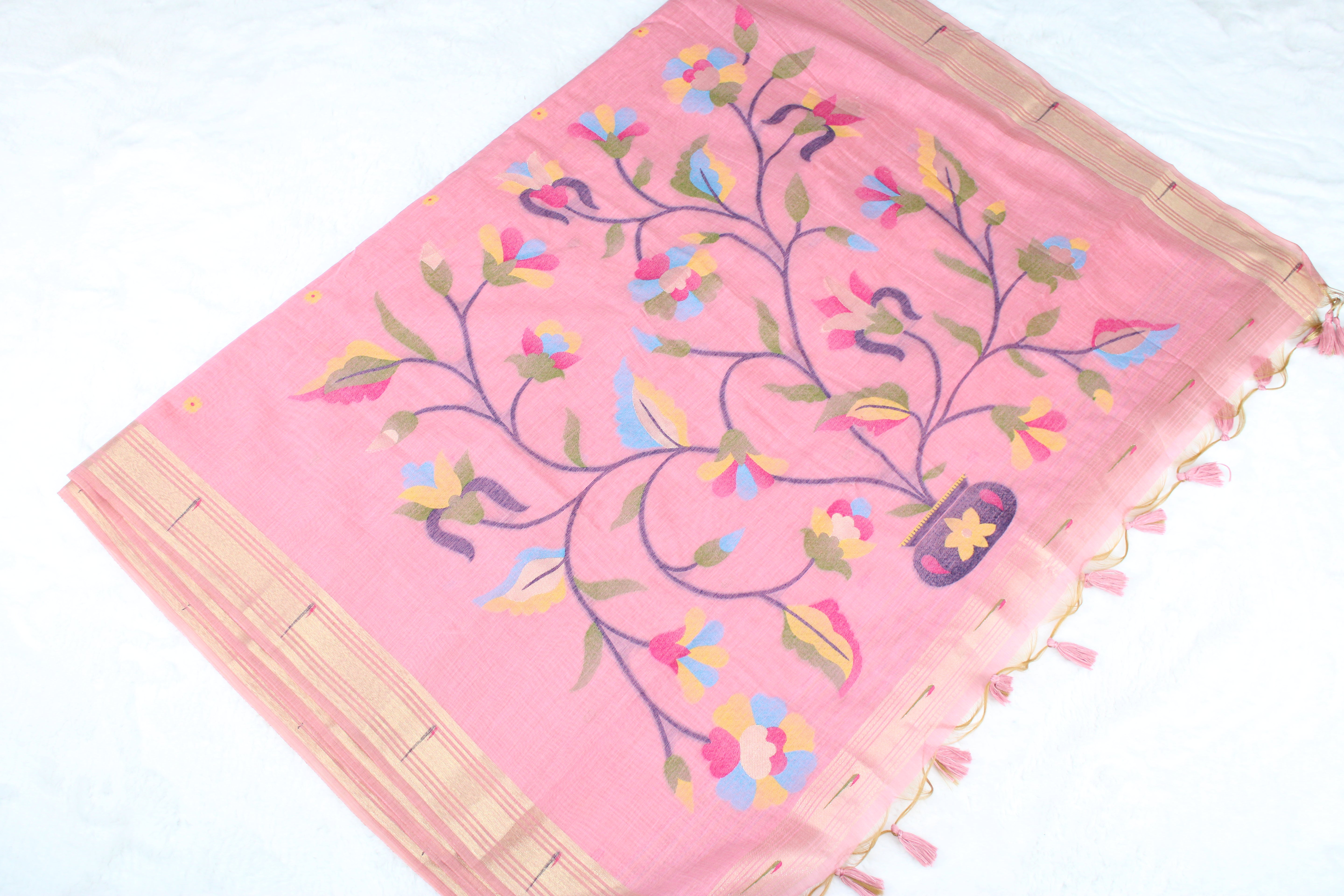 Suhani - Blend Linen Cotton Saree