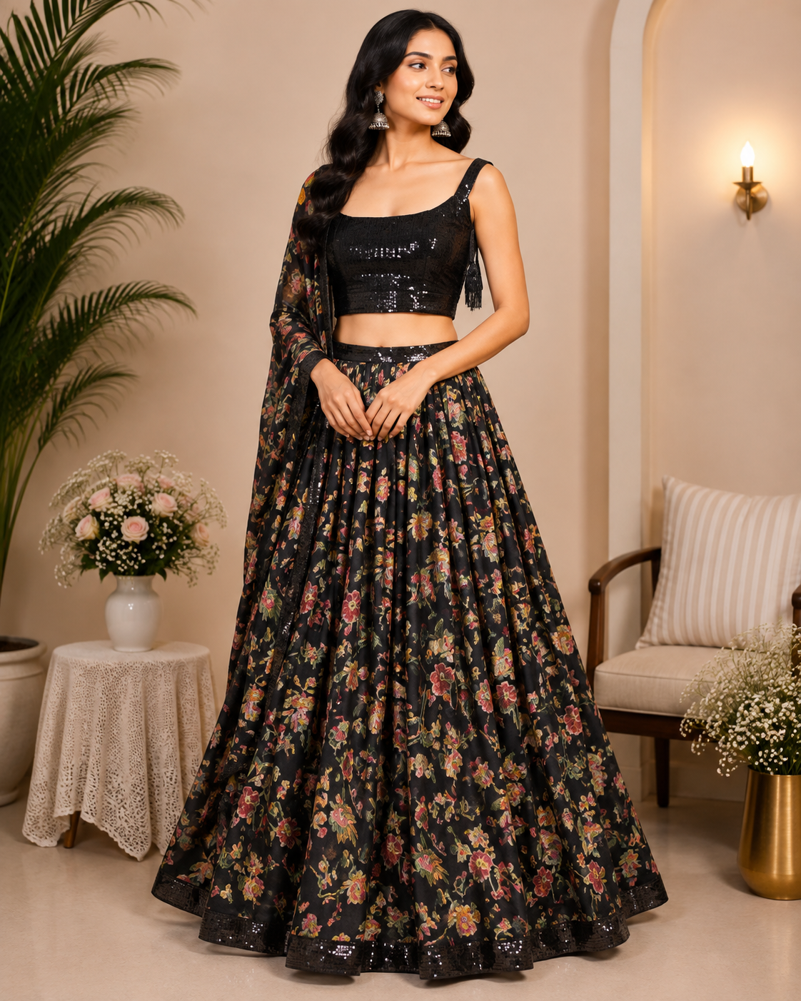Supriya - Georgette Pleated Lehenga