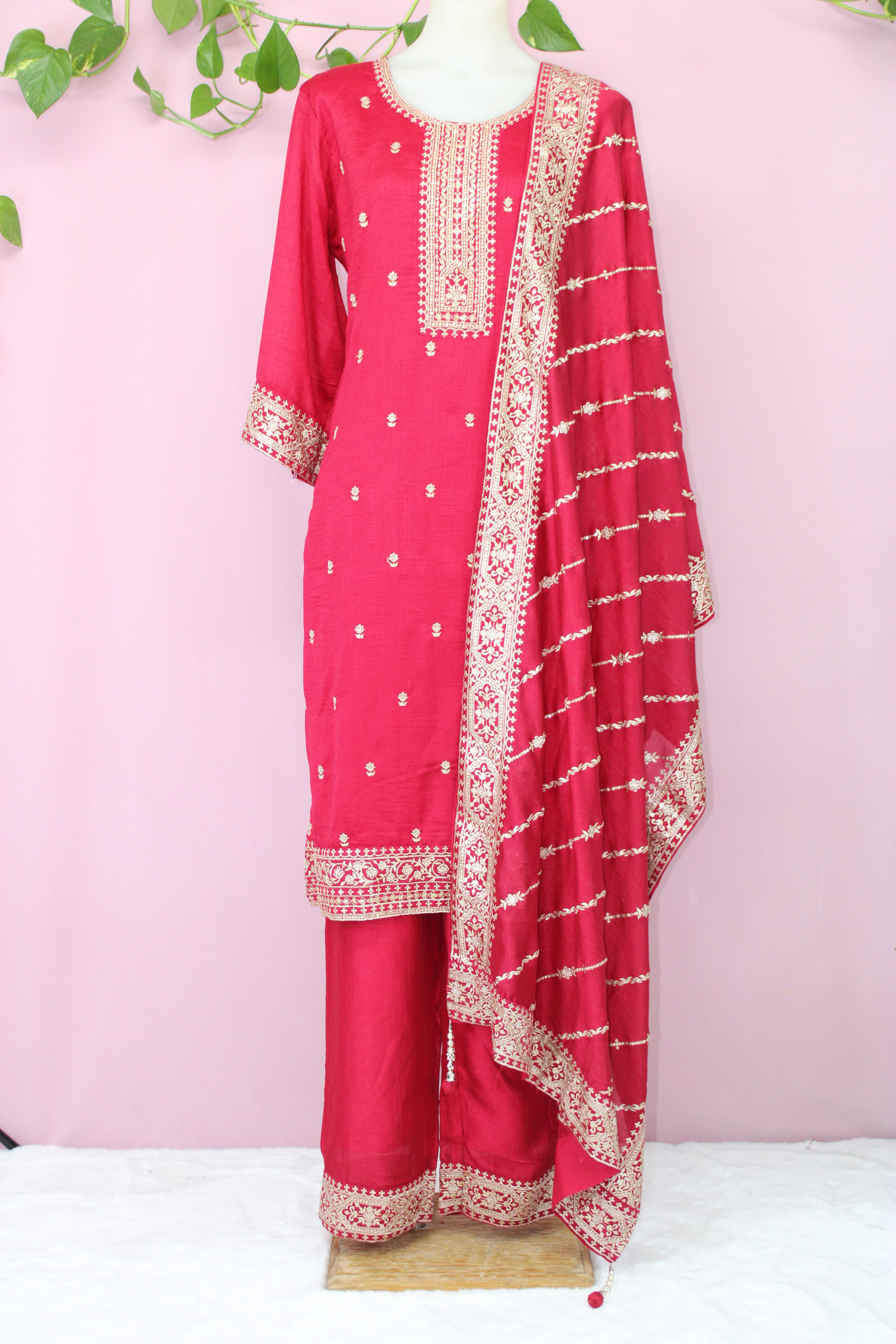 Swati - Vichitra Chiffon Straight Suit