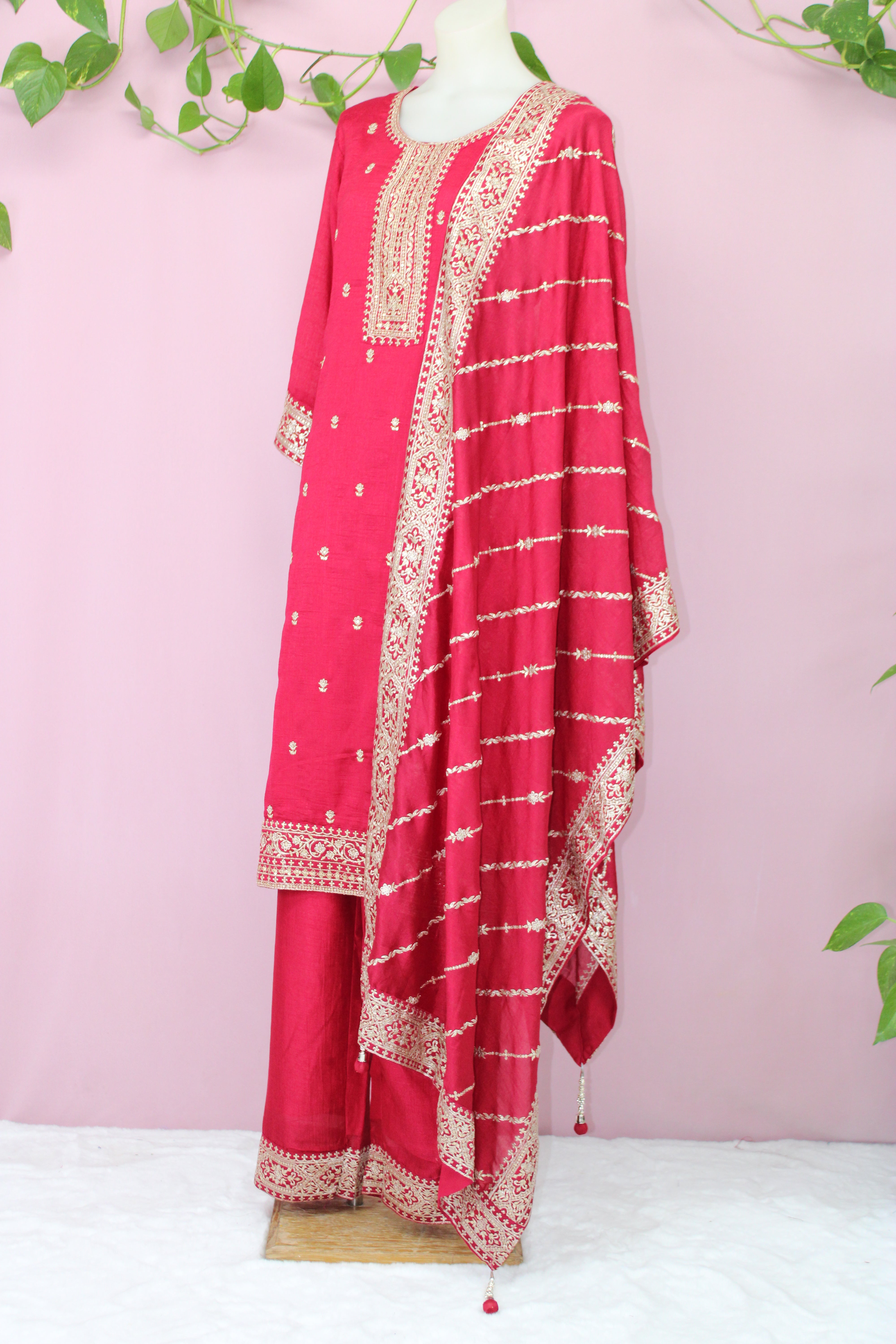 Swati - Vichitra Chiffon Straight Suit