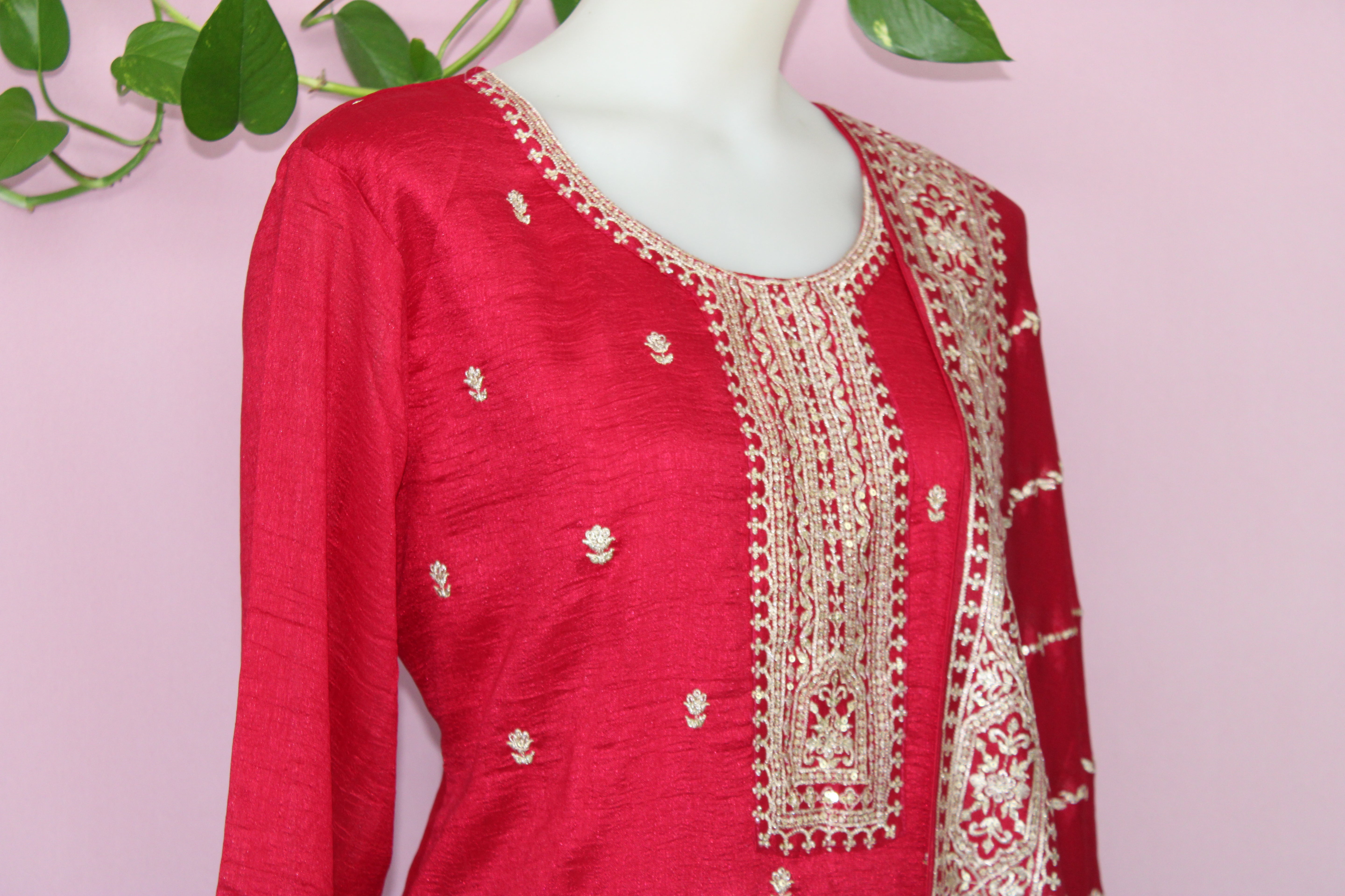 Swati - Vichitra Chiffon Straight Suit
