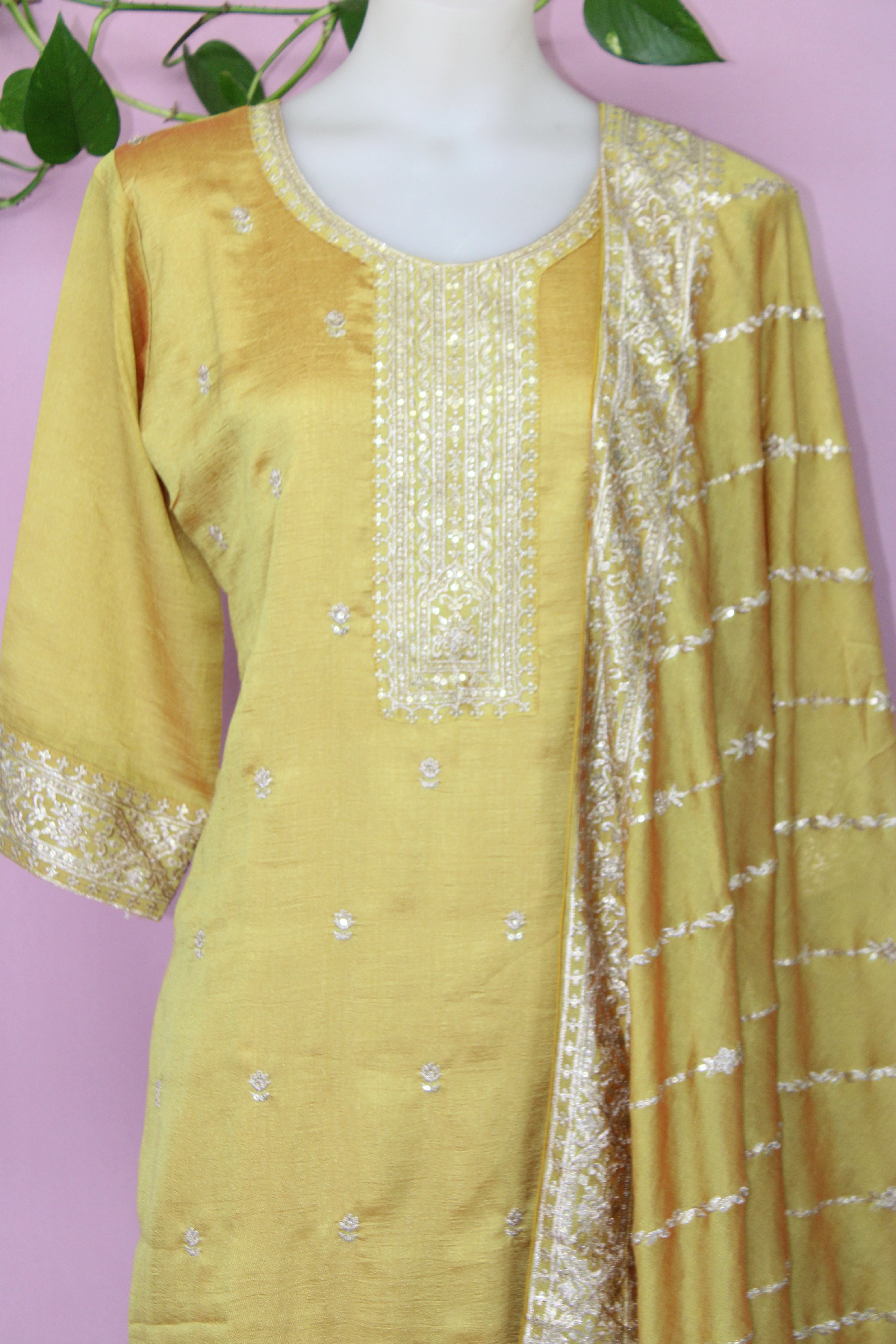 Swati - Vichitra Chiffon Straight Suit