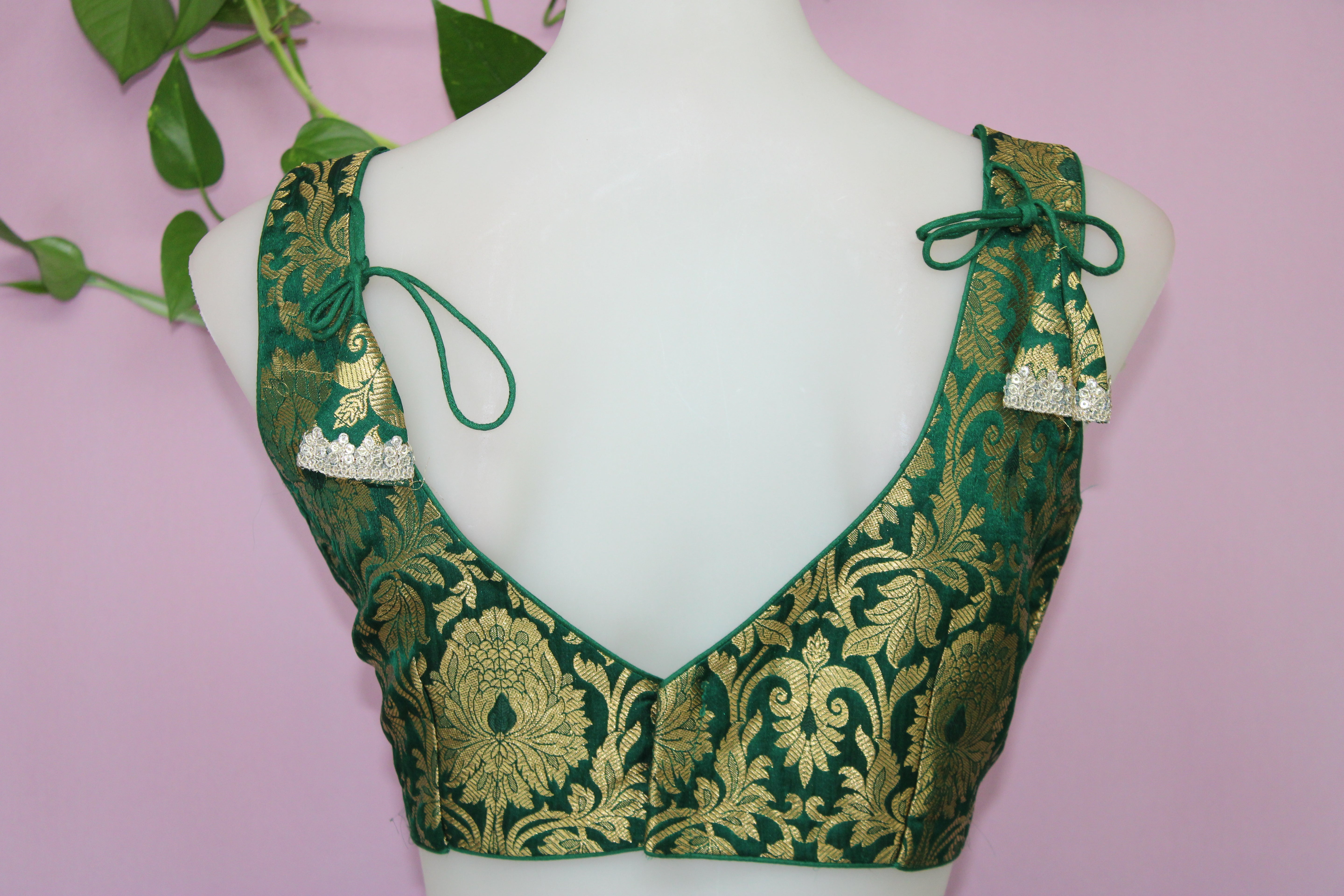 Toshi - Banarasi Silk Brocade Sleeveless Sabyasachi style Blouse