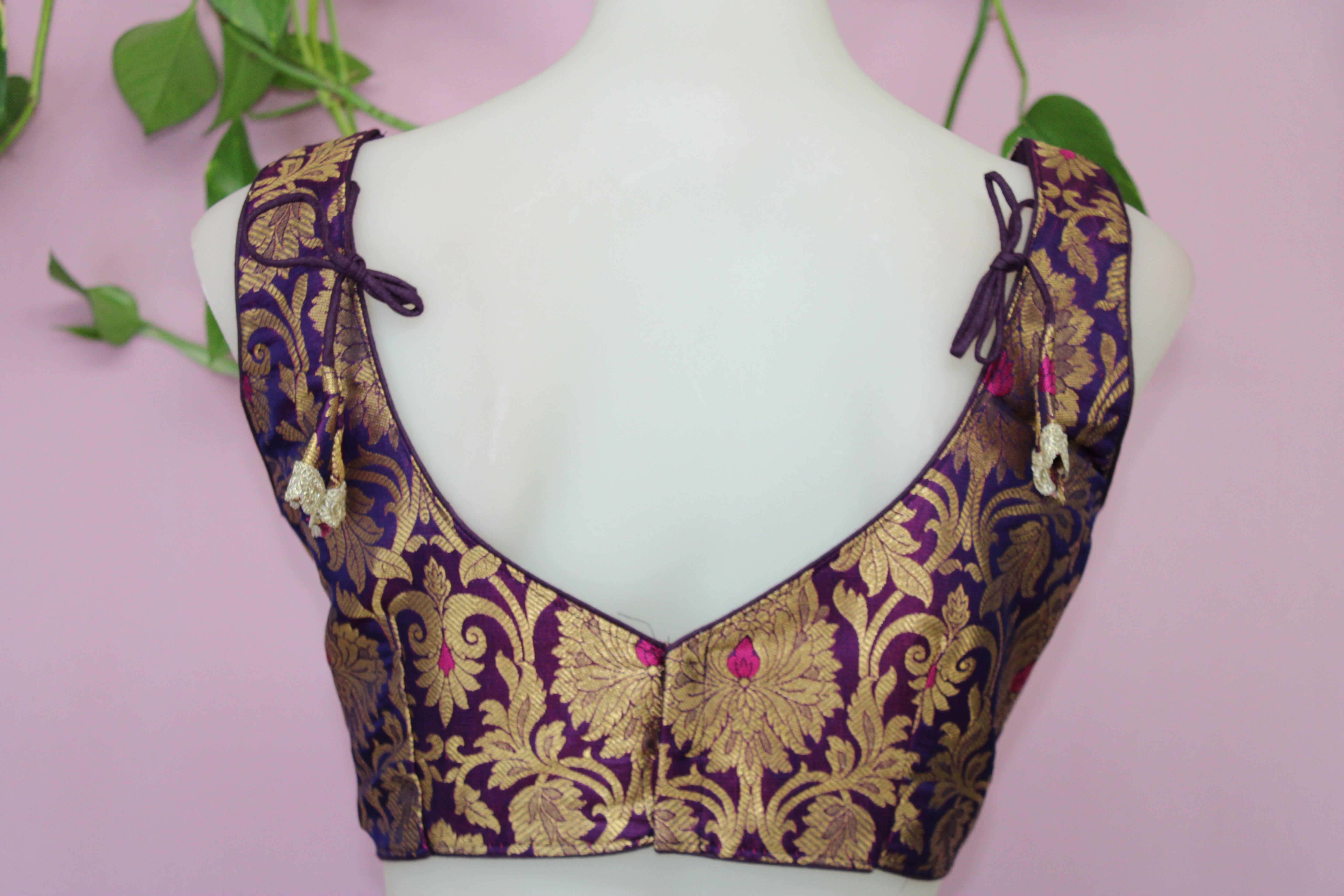 Toshi - Banarasi Silk Brocade Sleeveless Sabyasachi style Blouse