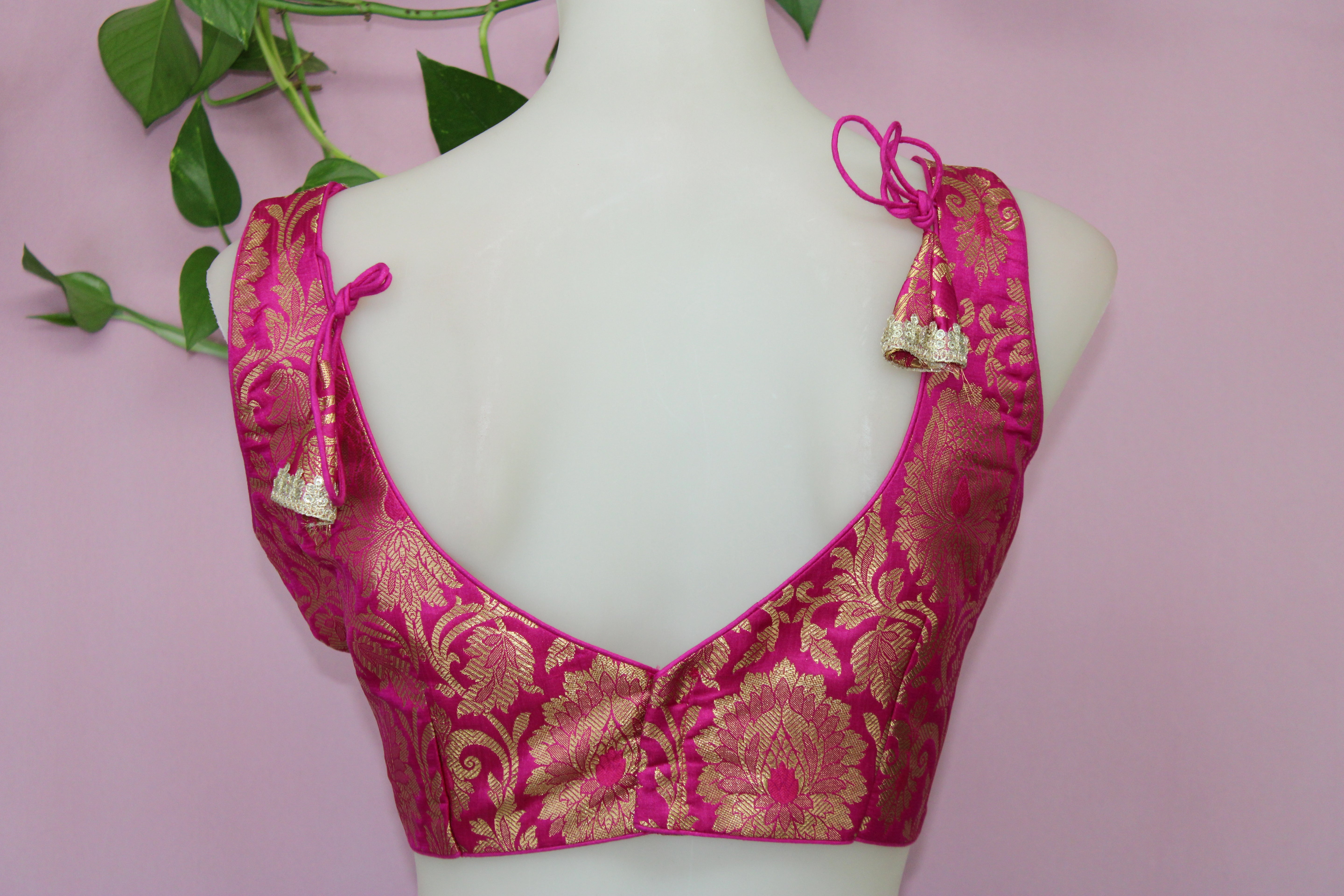 Toshi - Banarasi Silk Brocade Sleeveless Sabyasachi style Blouse