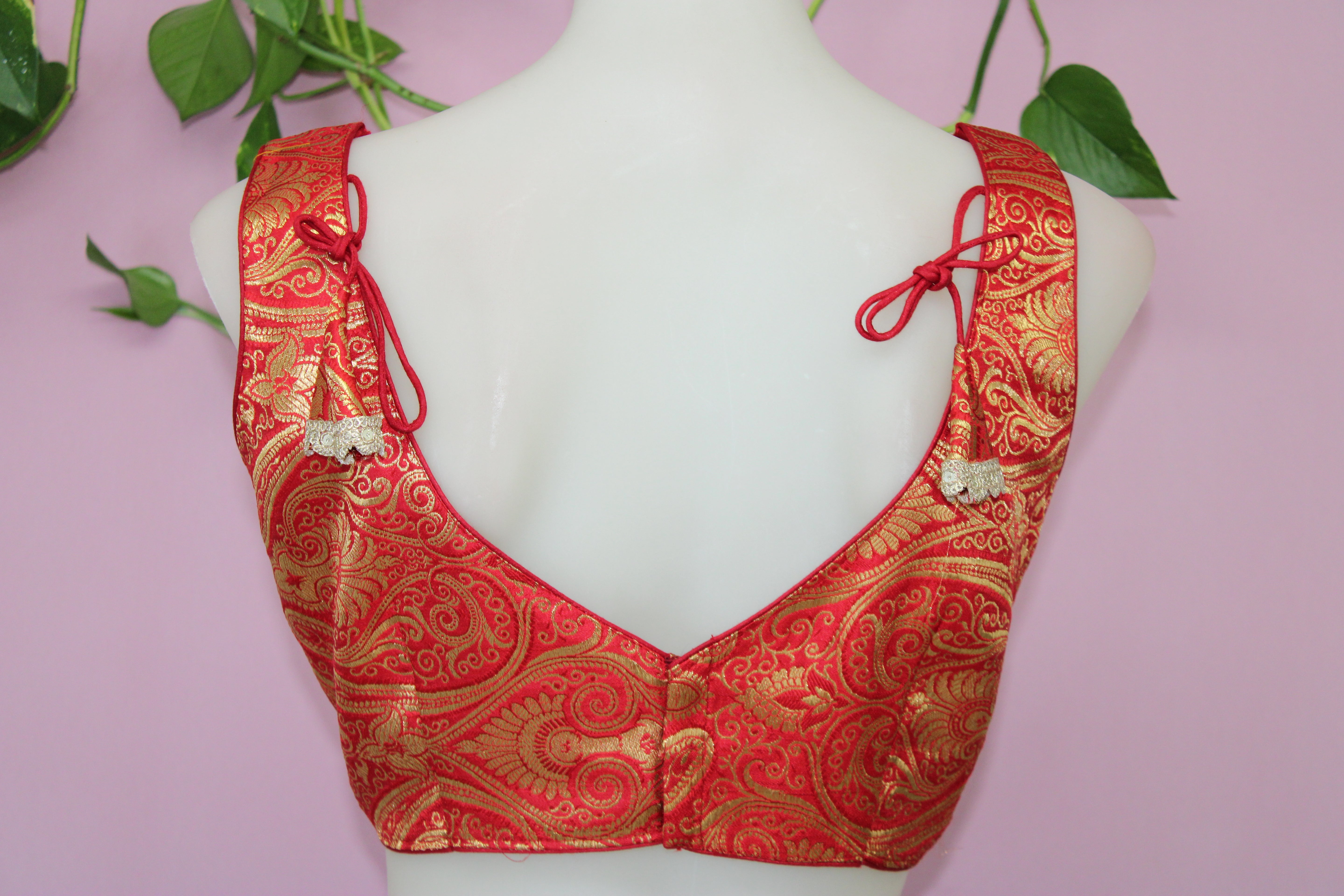 Toshi - Banarasi Silk Brocade Sleeveless Sabyasachi style Blouse