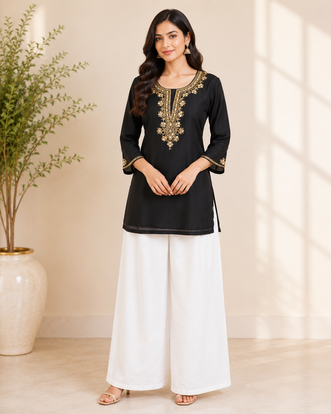 Tusli - Georgette Short Kurti