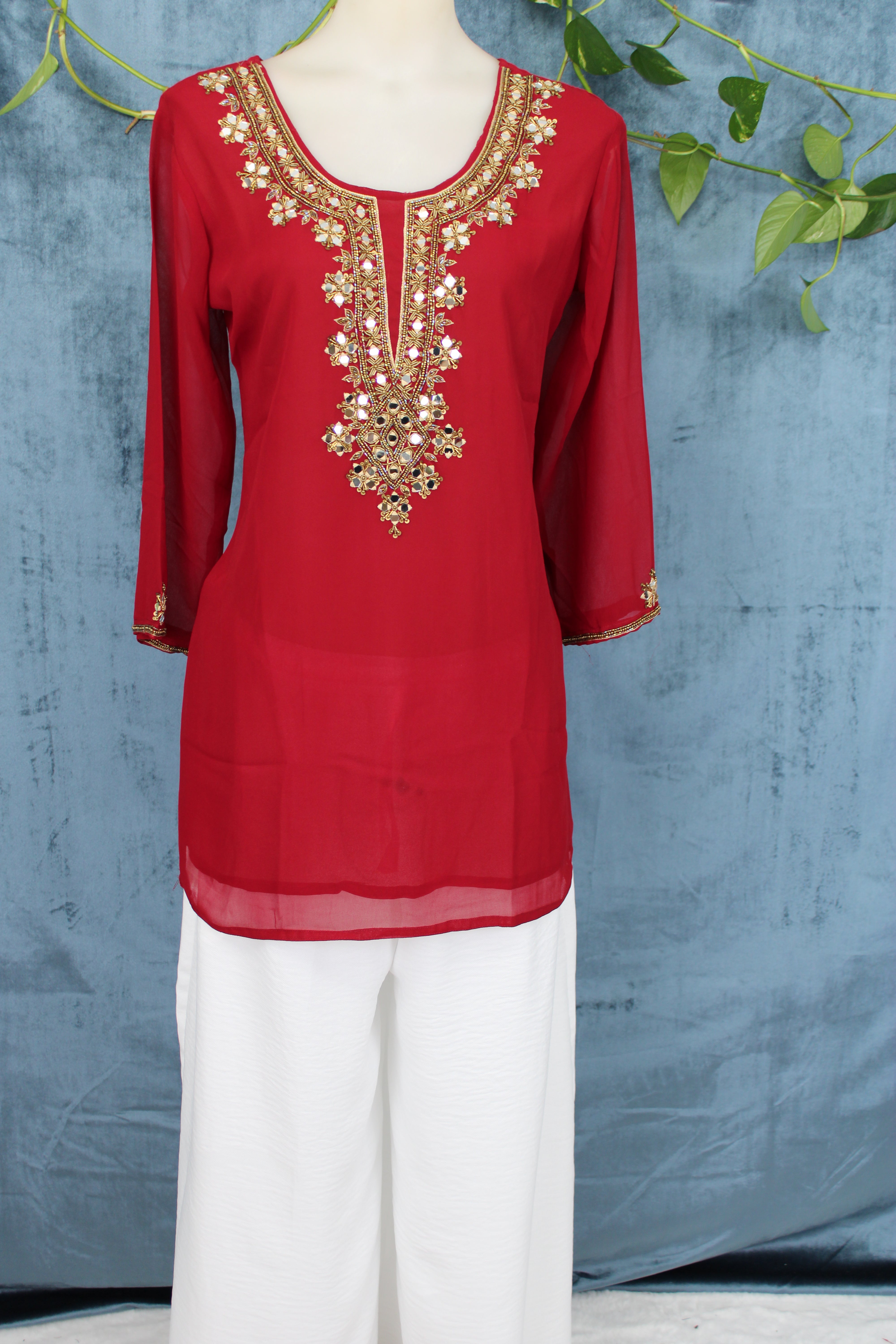 Tusli - Georgette Short Kurti