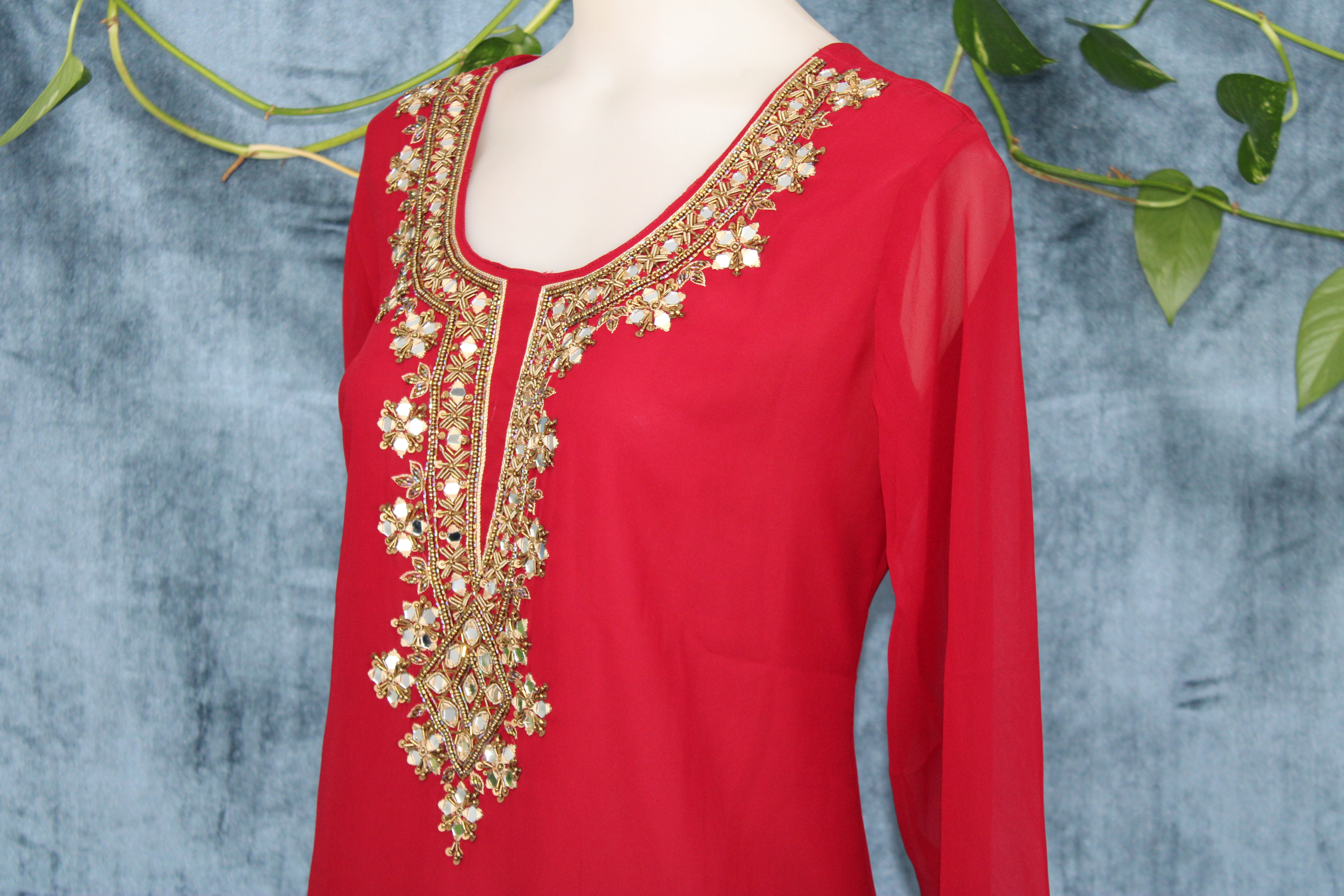 Tusli - Georgette Short Kurti