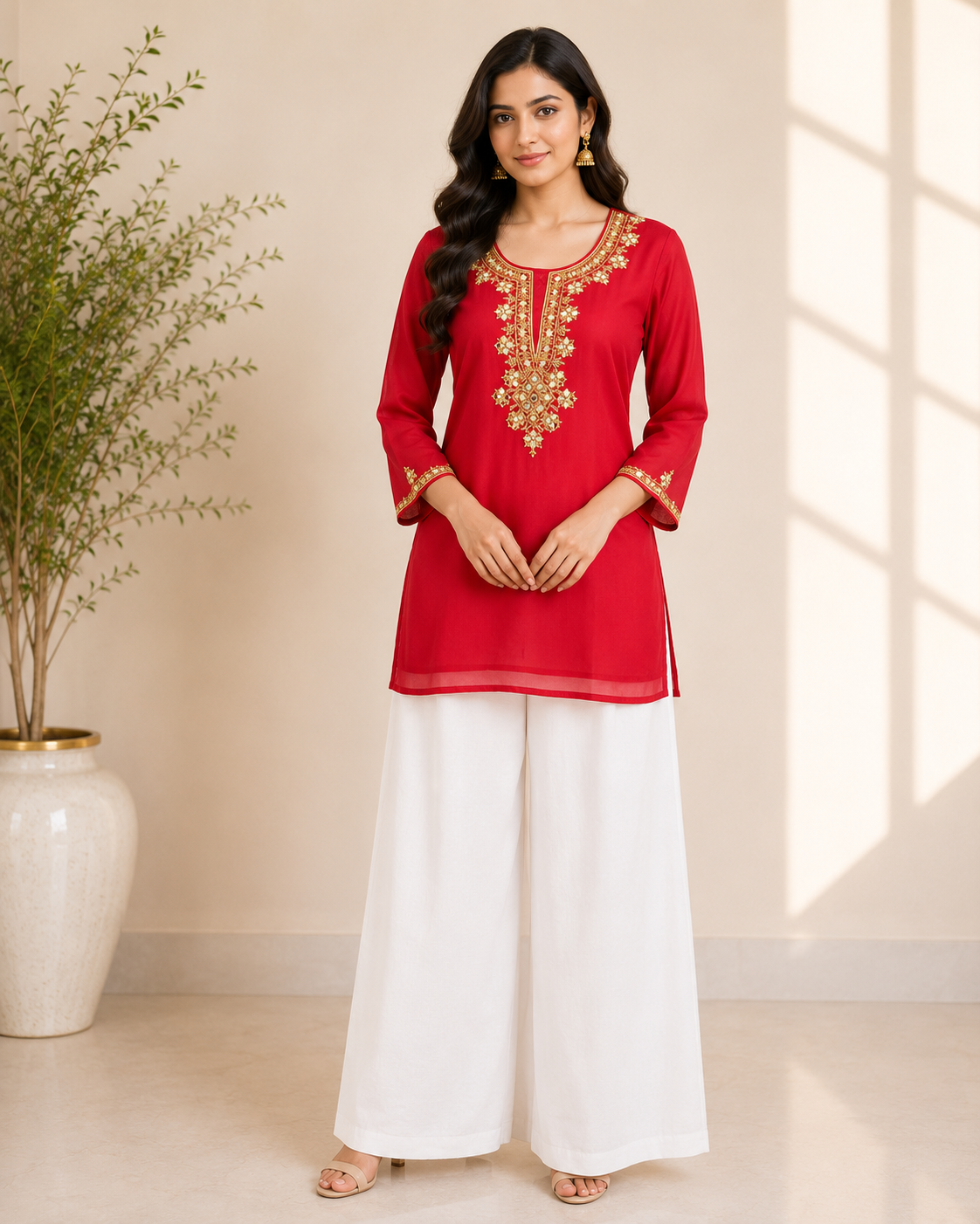 Tusli - Georgette Short Kurti
