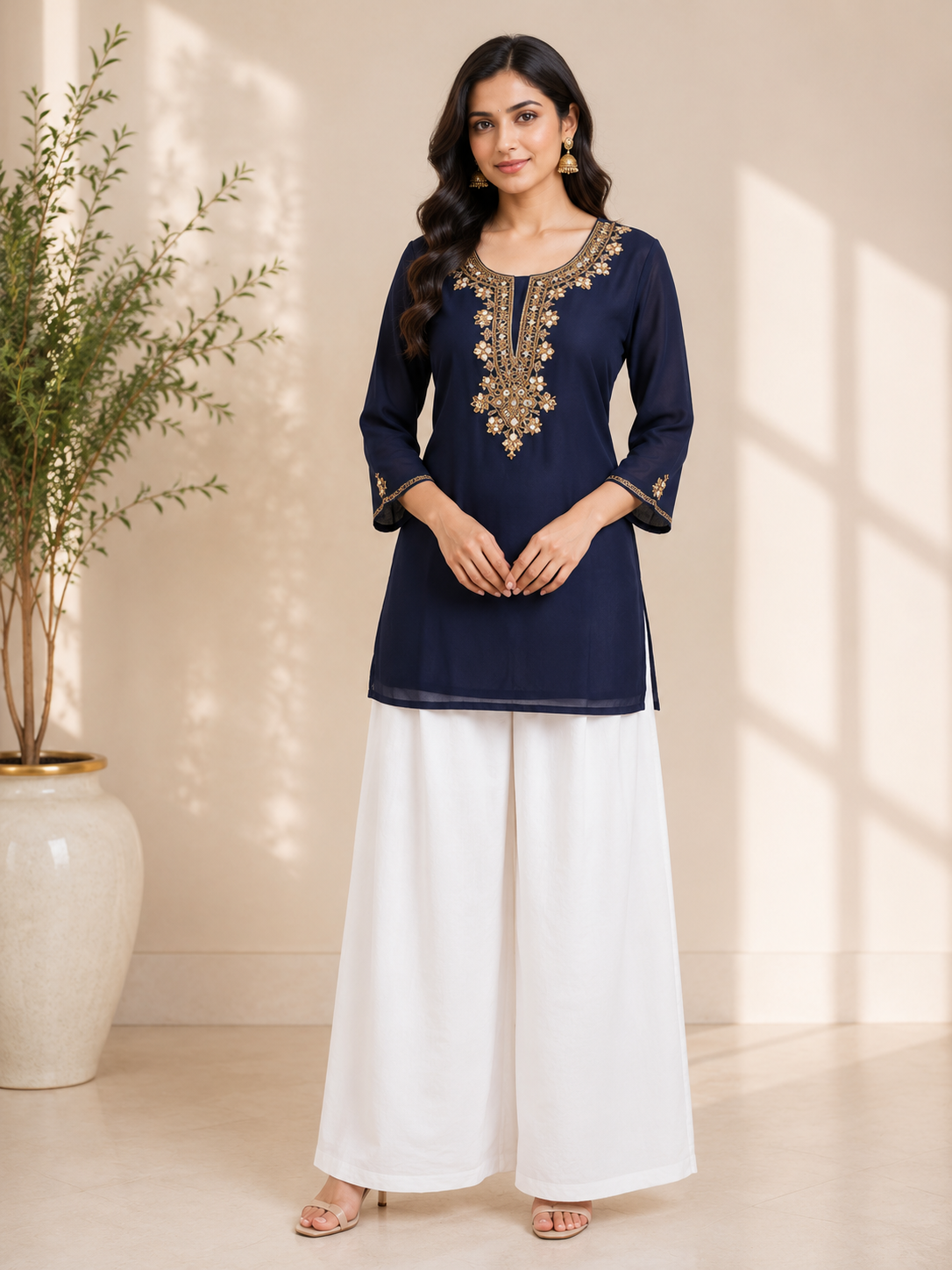 Tusli - Georgette Short Kurti
