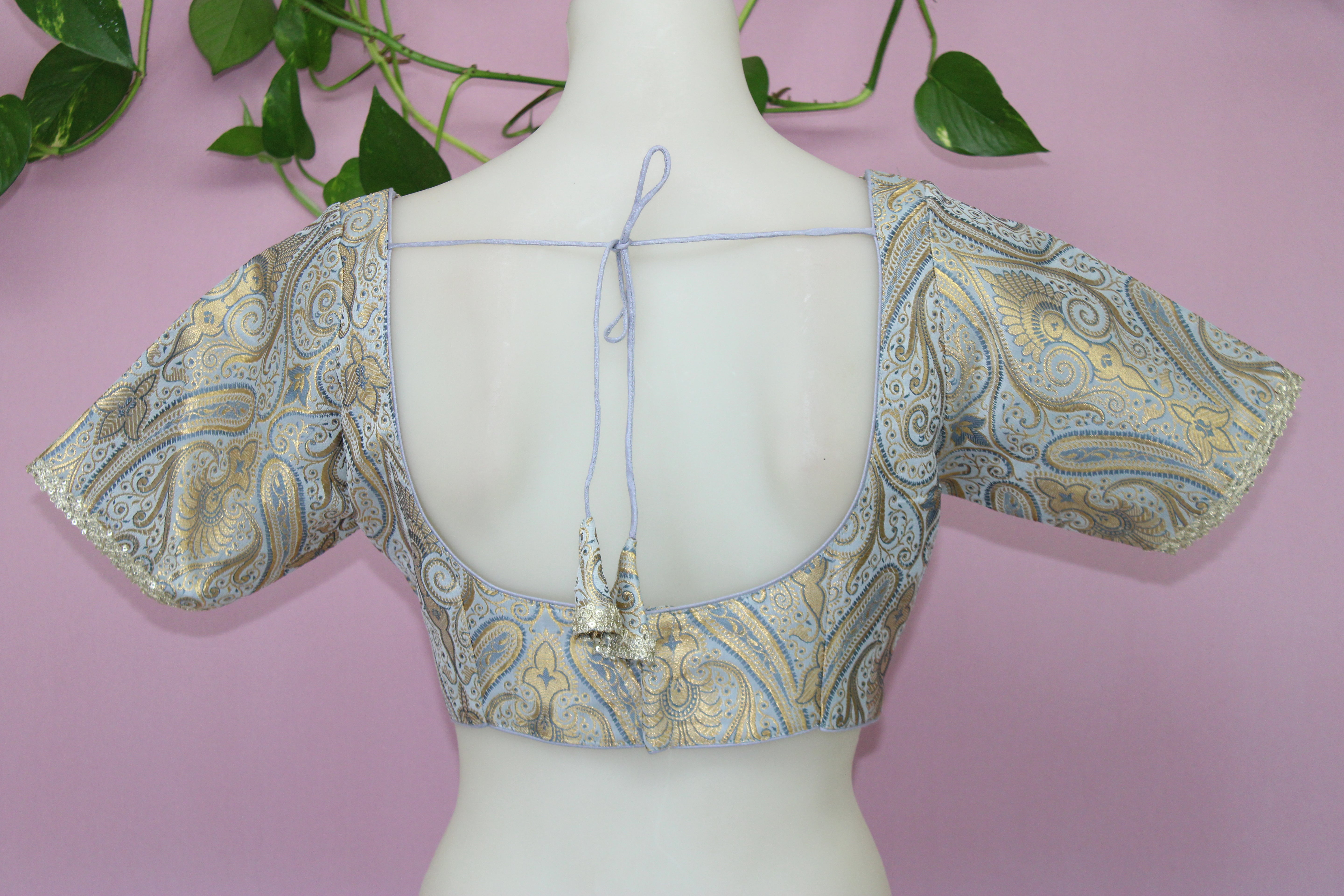 Umrao - Banarasi Silk Brocade Half Sleeves Princess Cut Blouse