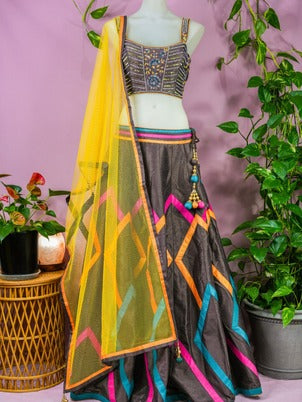 Natasha - Raw Silk Lehenga