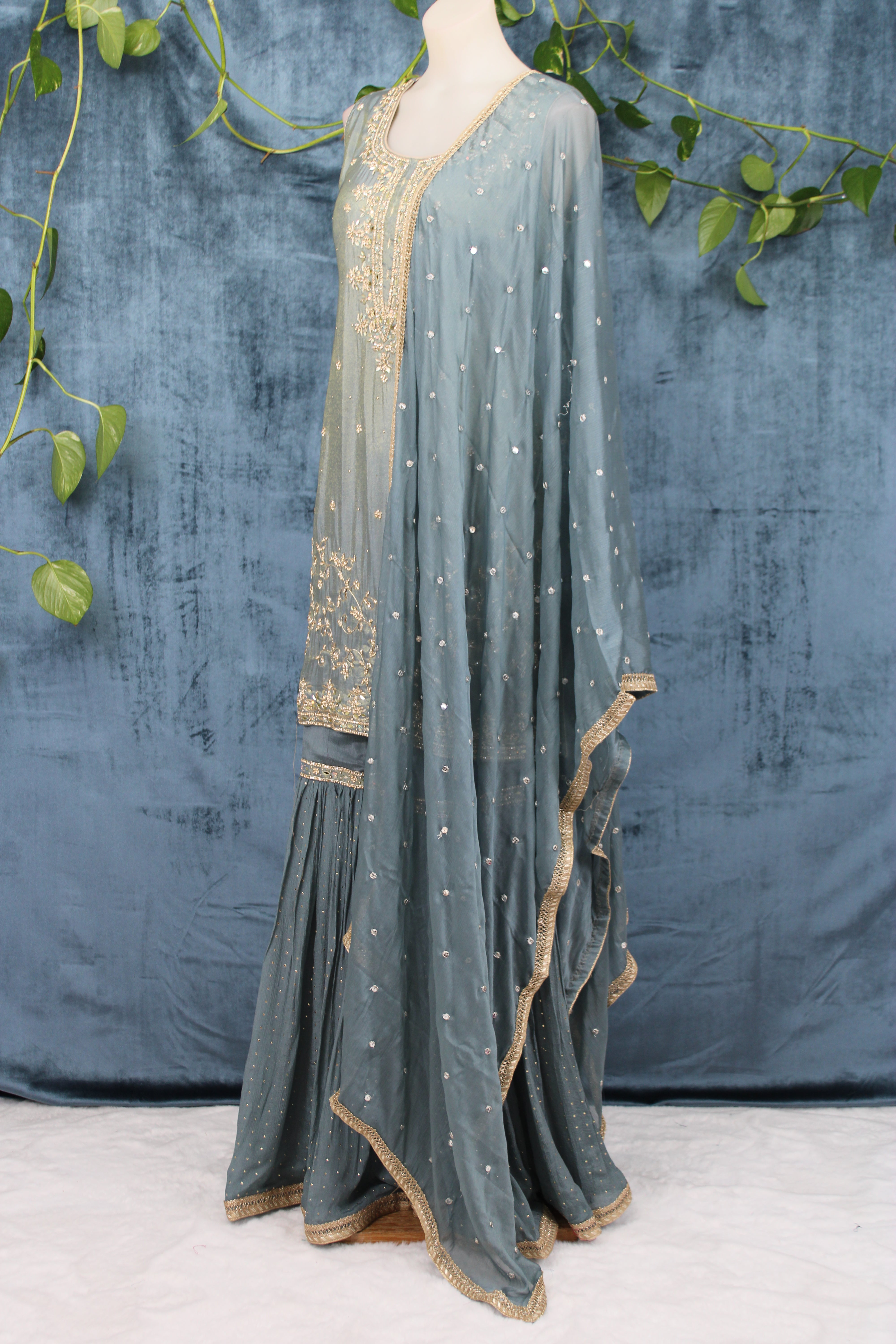 Ziya - Tissue Sharara Set