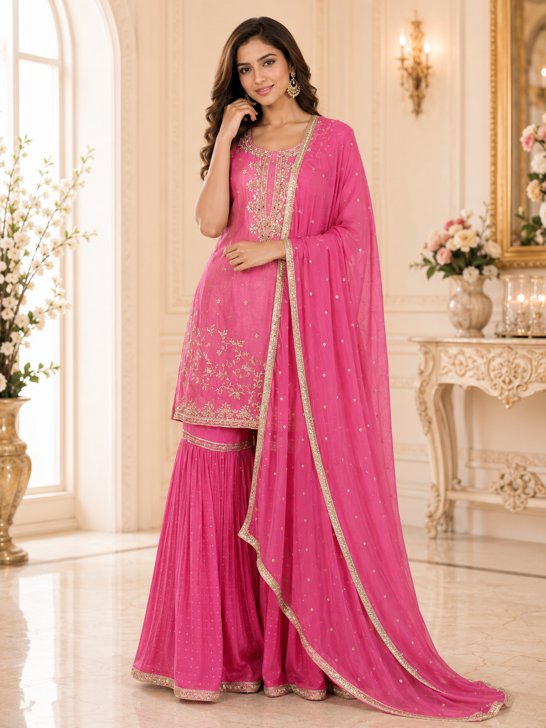 Ziya - Tissue Sharara Set