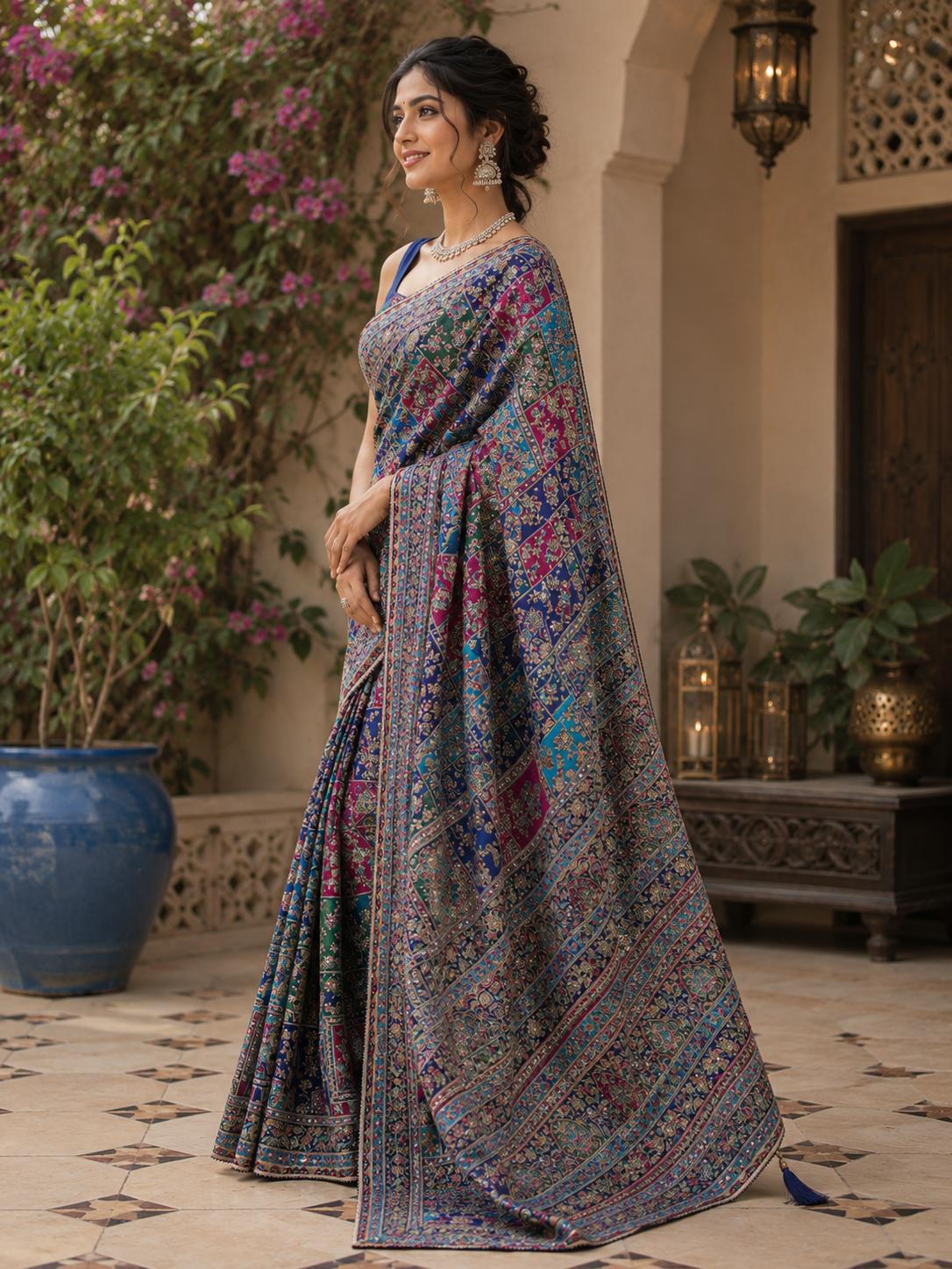 Menka - Embroidered Saree