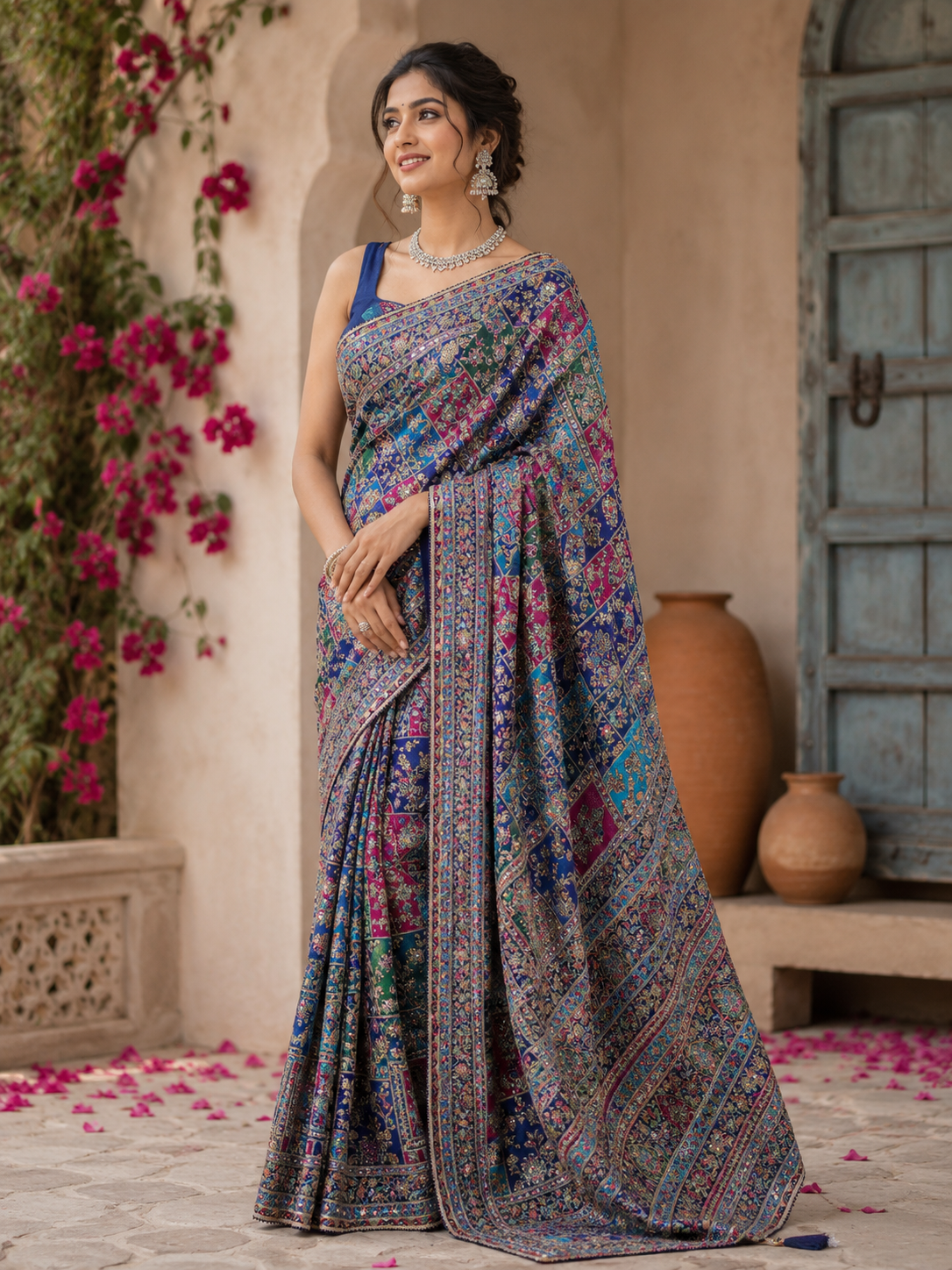 Menka - Embroidered Saree