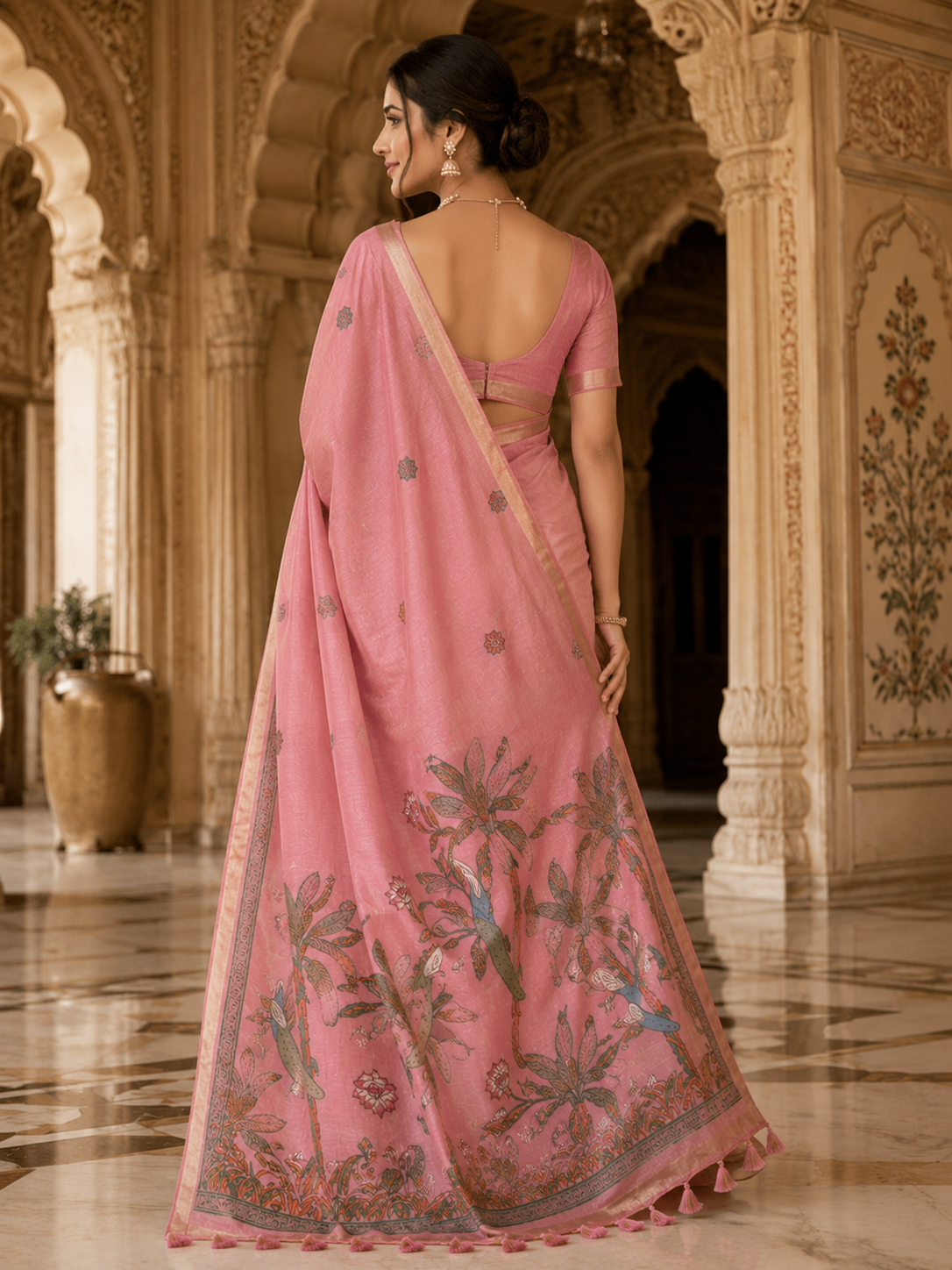 Radhika - Blend Linen Cotton Saree