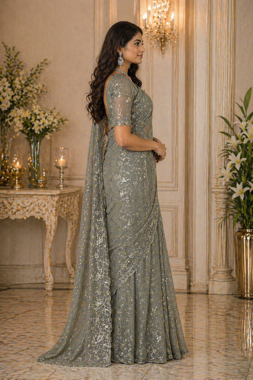 Adhvika - Tissue Silk Saree